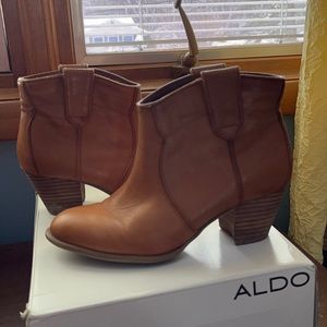 Brown Aldo boots with a heel